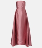 Solace London Strapless satin gown