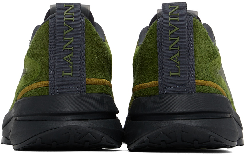 Lanvin Khaki L-I Mesh Sneakers