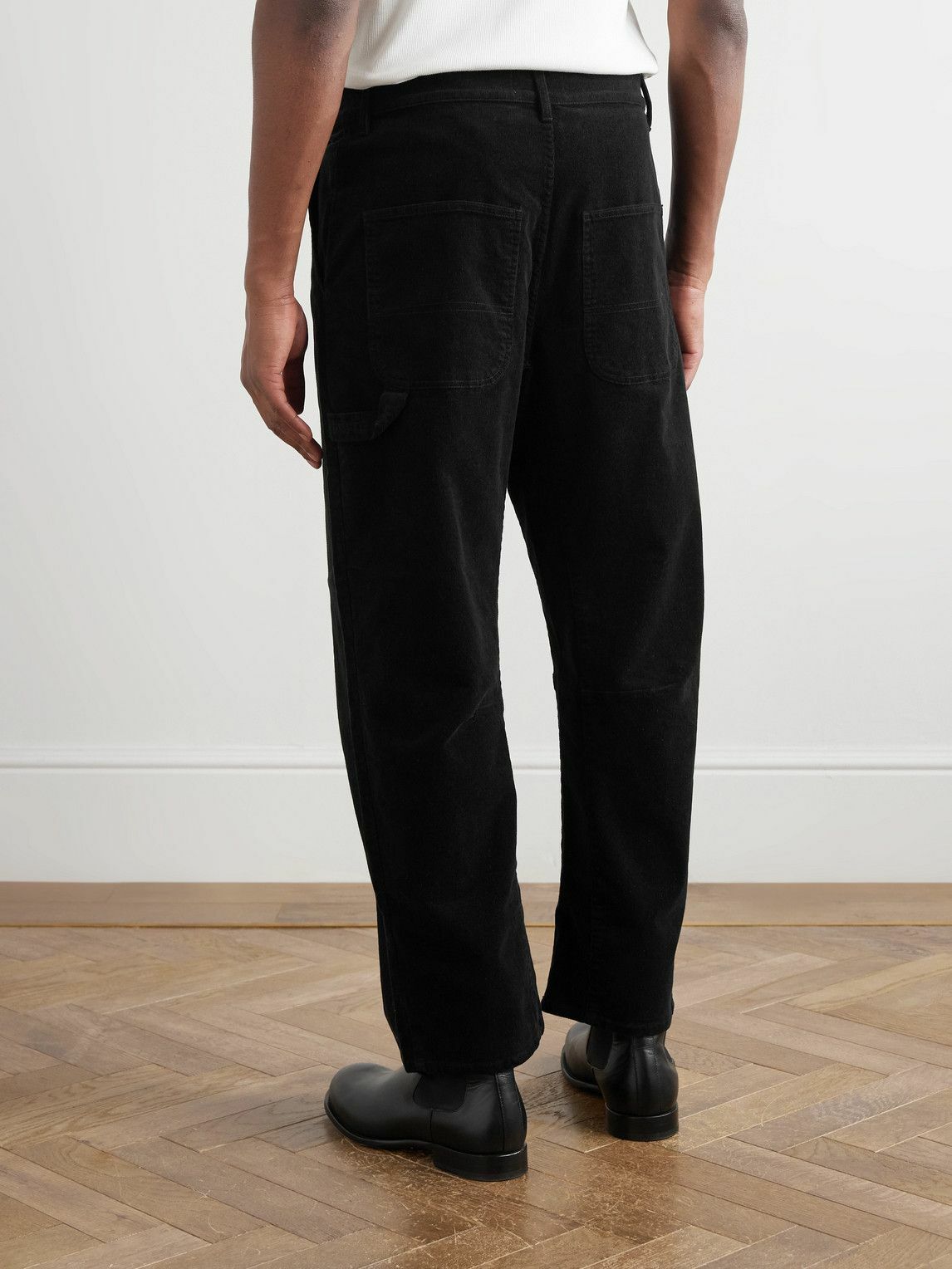 Nili Lotan - Carpenter Cropped Straight-Leg Cotton-Blend Corduroy Trousers - Black