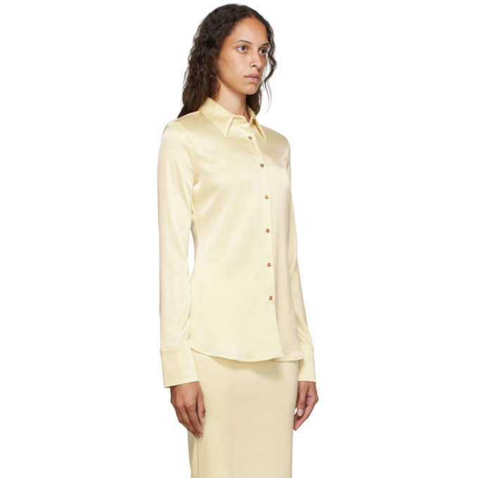 Georgia Alice Yellow Satin Slim Shirt