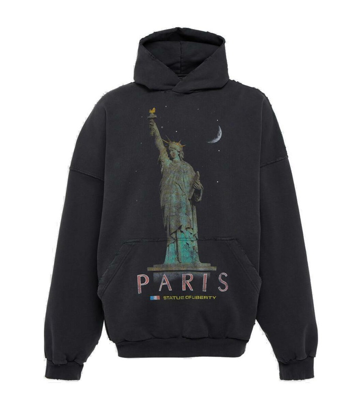 Photo: Balenciaga Paris Liberty distressed fleece hoodie