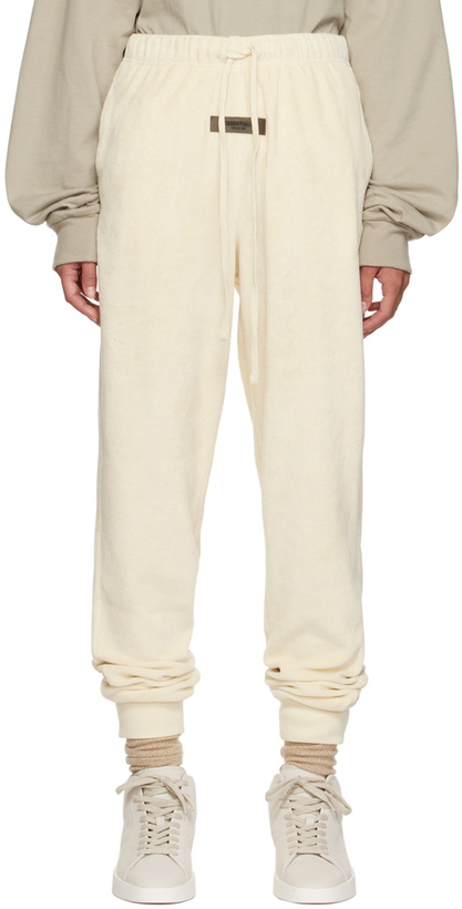 Photo: Essentials Off-White Drawstring Lounge Pants