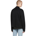 rag and bone Black Merino Melrose Zip Sweater