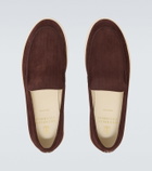 Brunello Cucinelli Chevron suede slip-on shoes