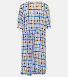 Marni Printed silk midi dress