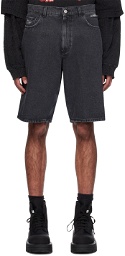 1017 ALYX 9SM Black Distressed Carpenter Denim Shorts