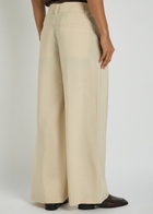 Lemaire Wide-leg Silk-blend Trousers Off White