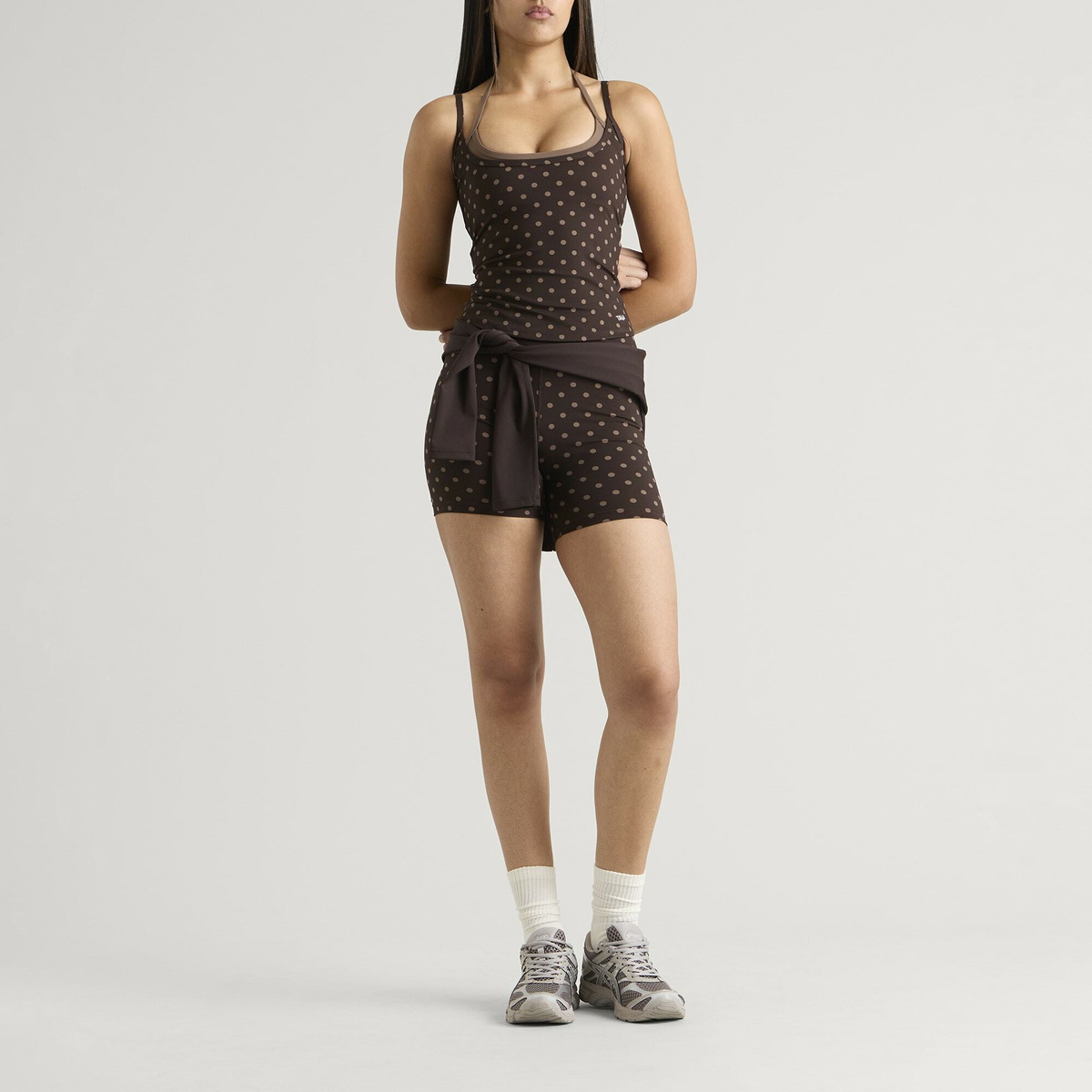 TALA Women's DayFlex Double Layer Vest in Americano/Cortado Polka Dot