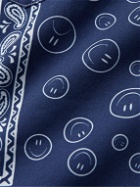 Bather - Camp-Collar Bandana-Print Cotton-Blend Poplin Shirt - Blue