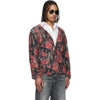 R13 Black & Red Printed Boyfriend Cardigan