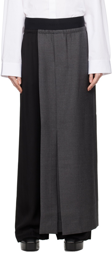 Photo: ALAINPAUL Black & Gray Half Tailored Trousers