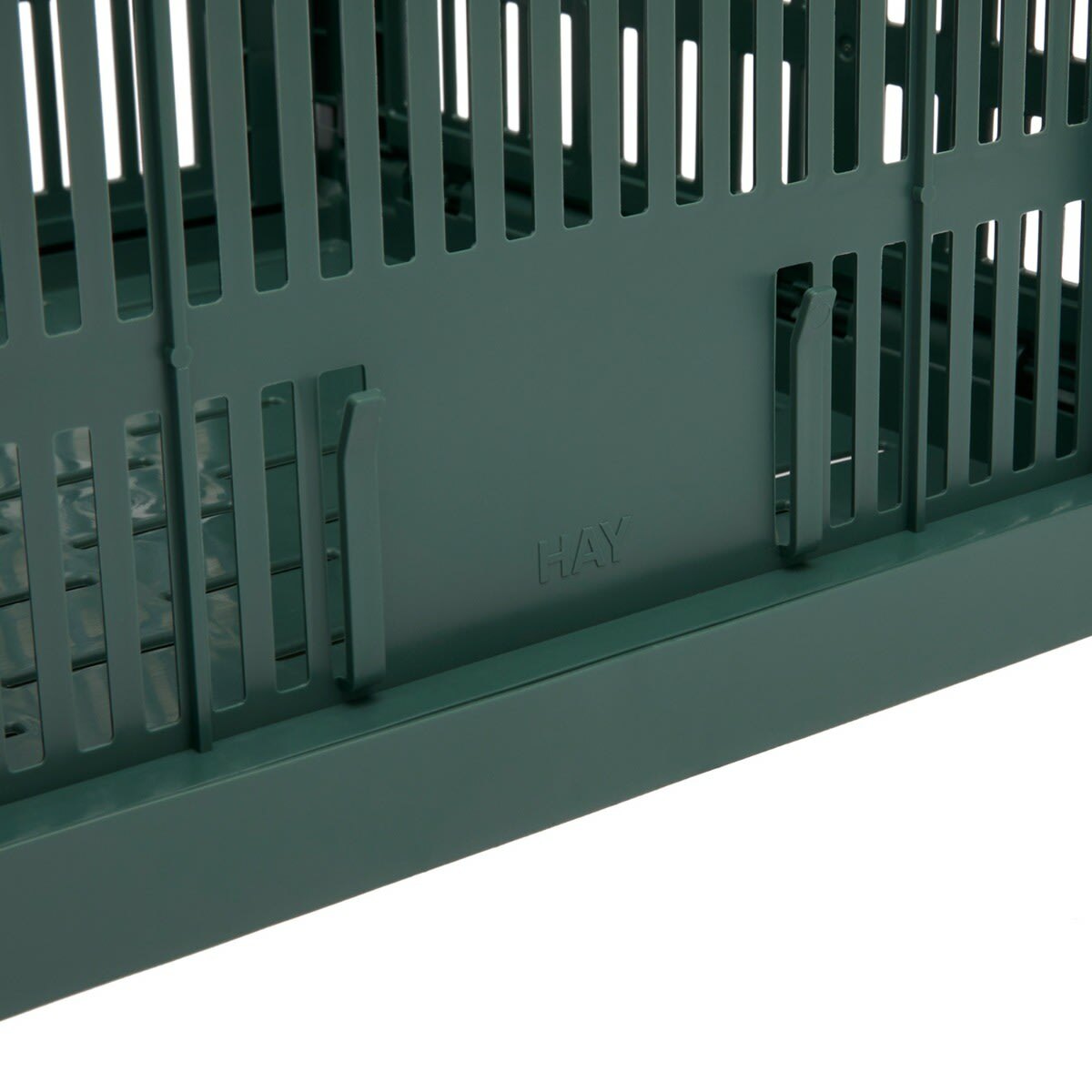 HAY Cube Recycled Colour Crate in Dark Green 