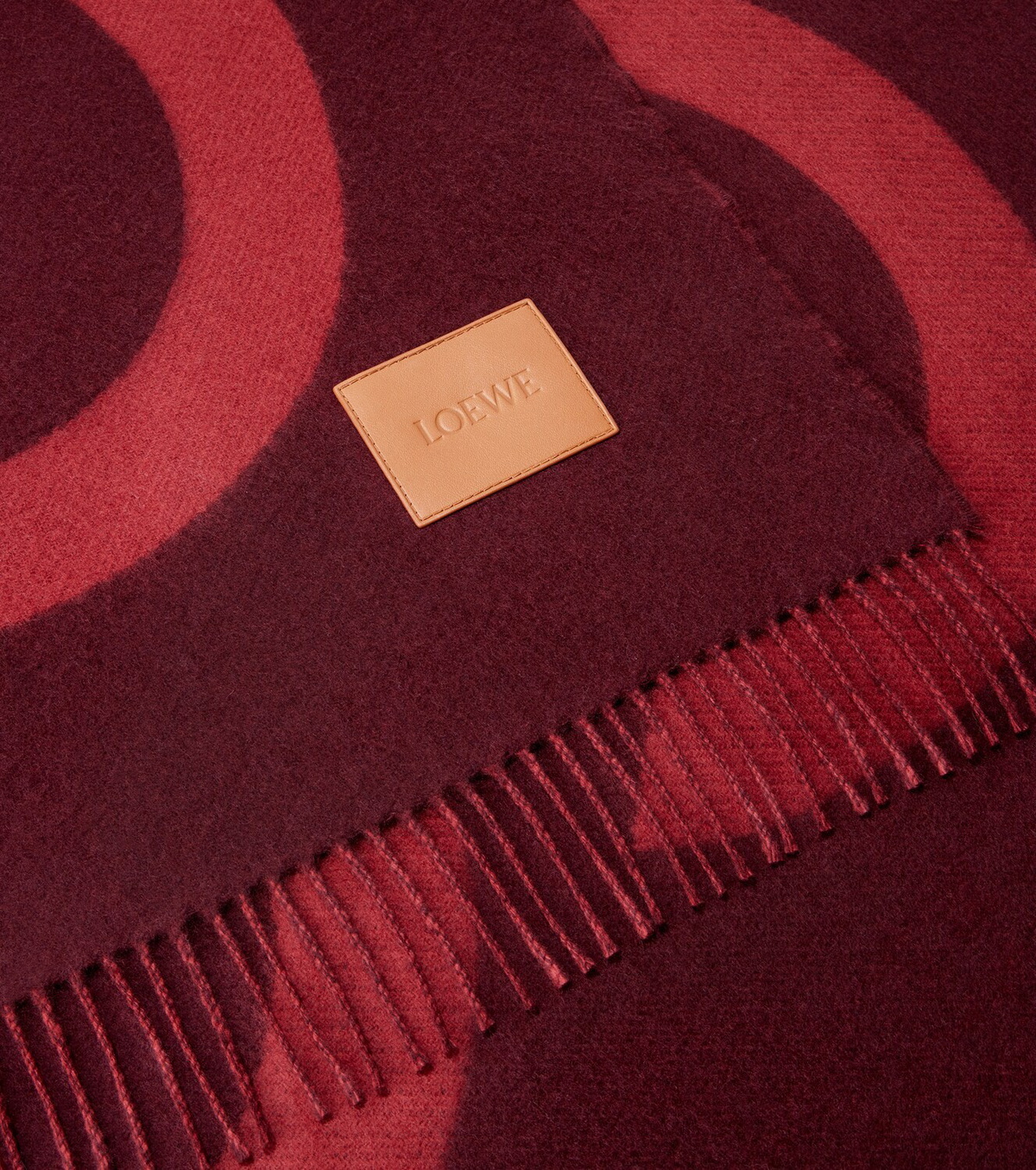 Loewe Anagram fringed wool and cashmere throw