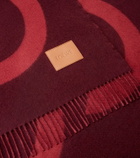 Loewe Anagram fringed wool and cashmere throw