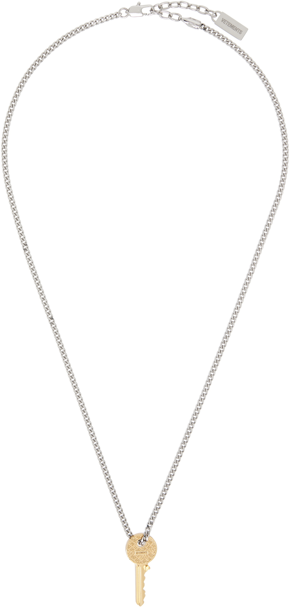 vetements ネックレス　キーチェーン Vetements Silver Keychain Necklace Vetements