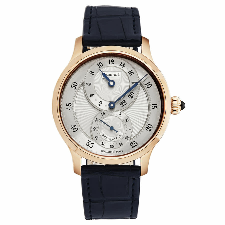 Faberge Agathon Hand Wind Silver Dial Mens Watch FAB-212