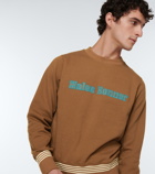 Wales Bonner - Logo embroidered cotton sweatshirt