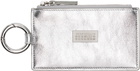 MM6 Maison Margiela Silver Numeric Leather Key Ring Wallet
