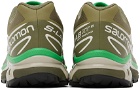 Salomon Khaki & Green XT-6 Sneakers