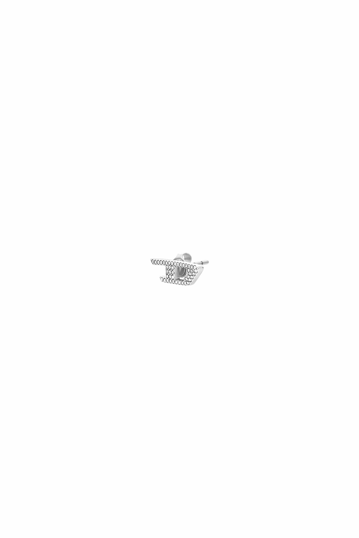 Diesel Stainless steel glitz stud earring - Earrings - Unisex - Silver