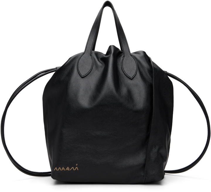 Photo: Marni Black Leather Scrunchie Backpack