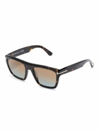 TOM FORD Eyewear Brown Alberto Square-Frame Sunglasses