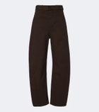 Lemaire Twisted belted barrel-leg jeans