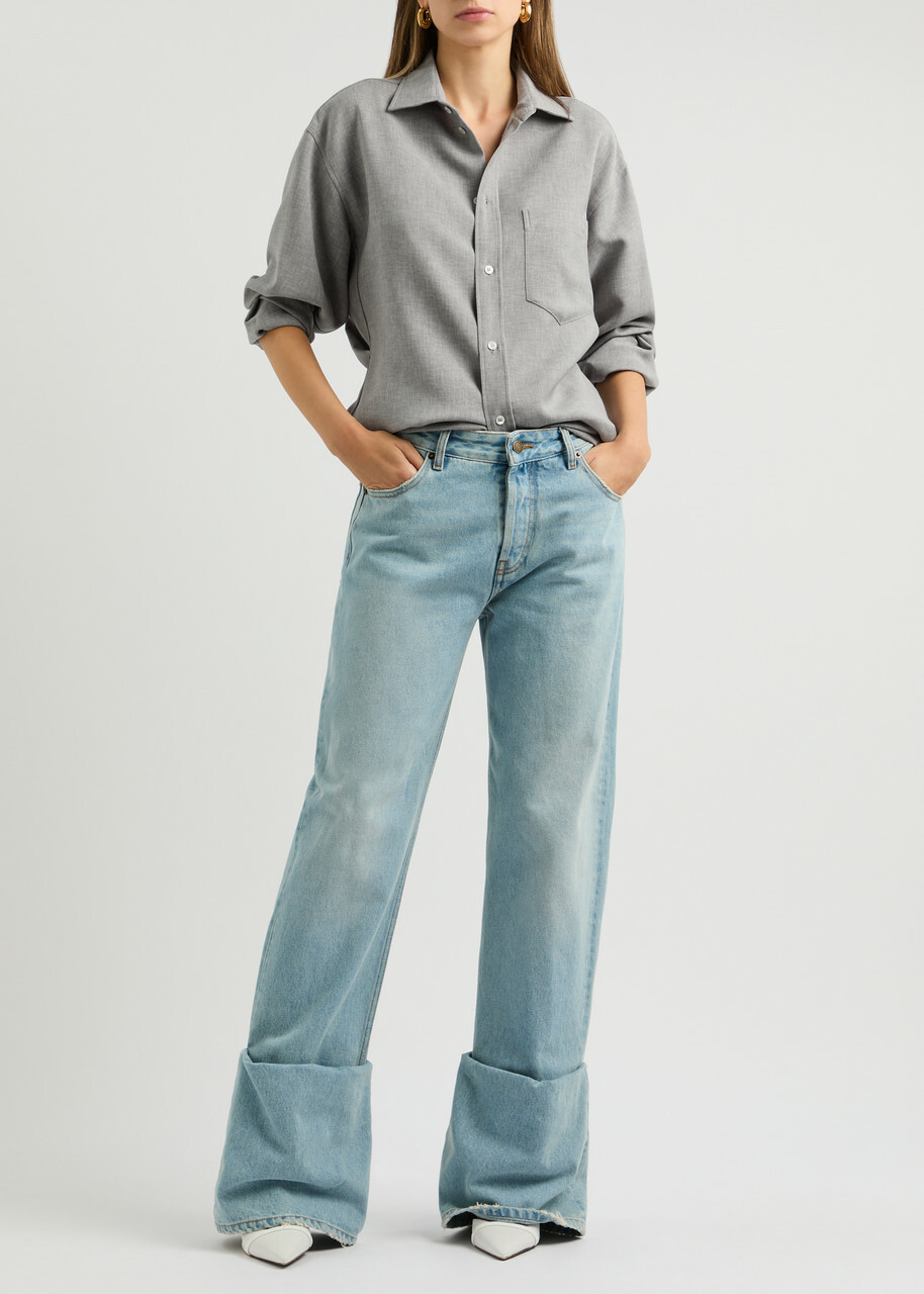 Darkpark Anne Woven Shirt Light Grey