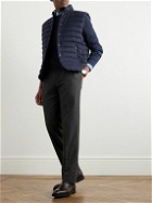 Ralph Lauren Purple label - Withwell Quilted Wool, Linen and Cotton-Blend Tweed Gilet - Blue