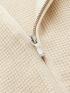Loro Piana Kids - Waffle-Knit Virgin Wool Zip-Up Hoodie - Neutrals
