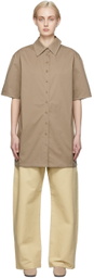 Arch The Brown Poplin Short Dress