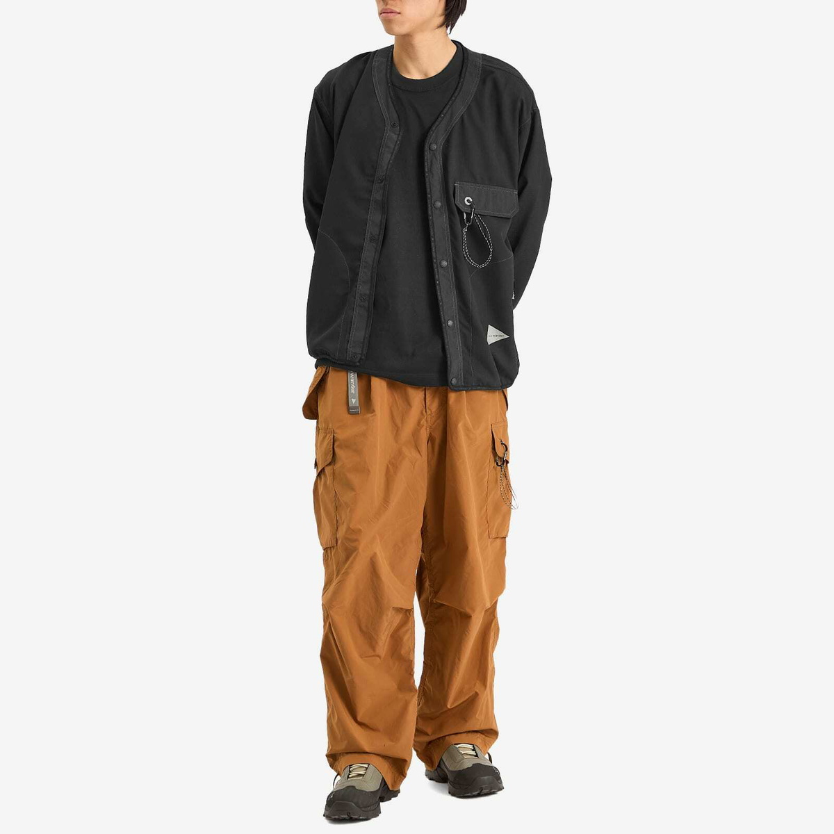 ★and wander★ oversized cargo pants L Oversized Cargo Pants in Black