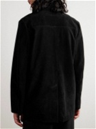 SECOND / LAYER - Suede Overshirt - Black