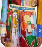 Alémais Mlak printed silk twill wide-leg pants