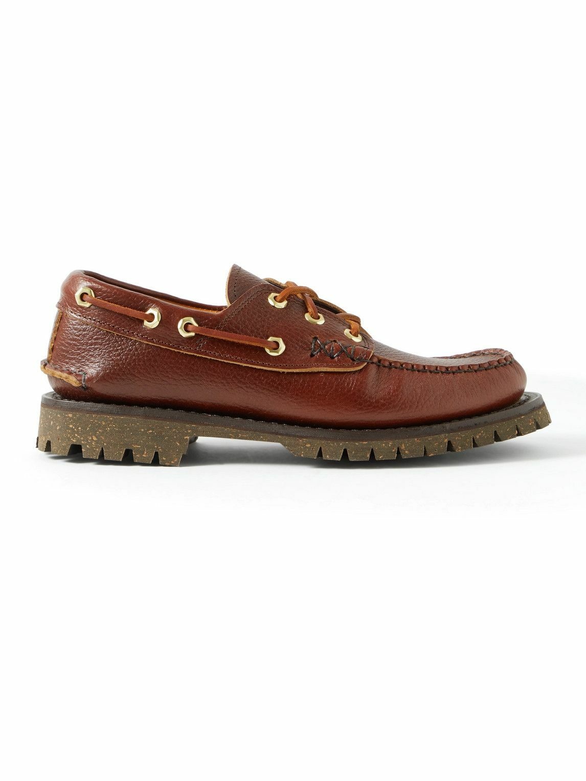 Yuketen - Full-Grain Leather Boat Shoes - Brown Yuketen