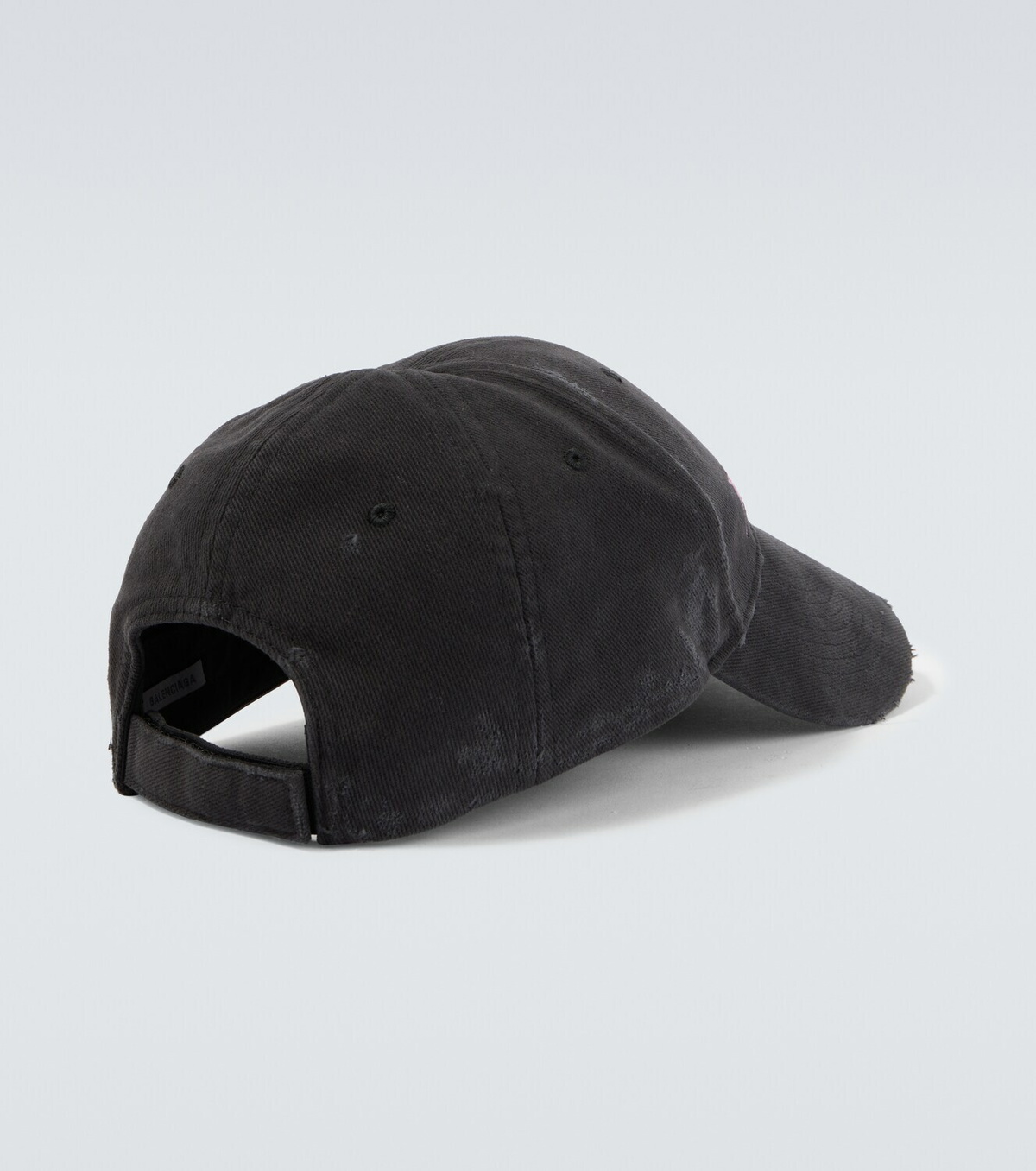 Balenciaga Logo distressed cotton baseball cap
