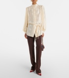 Valentino VGold wool-blend straight pants