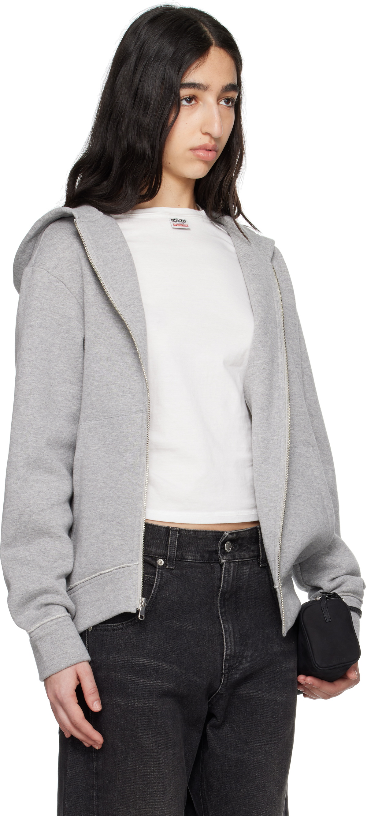 Commission Gray Twisted Zip-Up Hoodie
