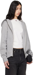 Commission Gray Twisted Zip-Up Hoodie