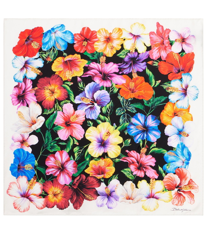 Photo: Dolce&Gabbana Floral silk twill scarf