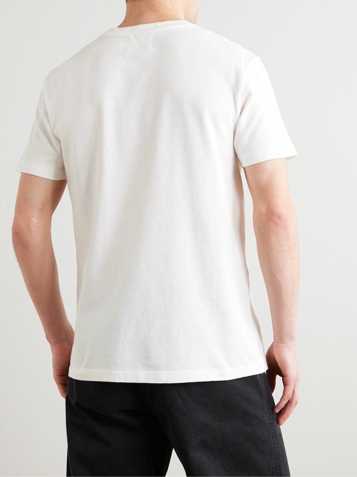 La Paz - Slim-Fit Logo-Emboidered Cotton-Piqué T-Shirt - White