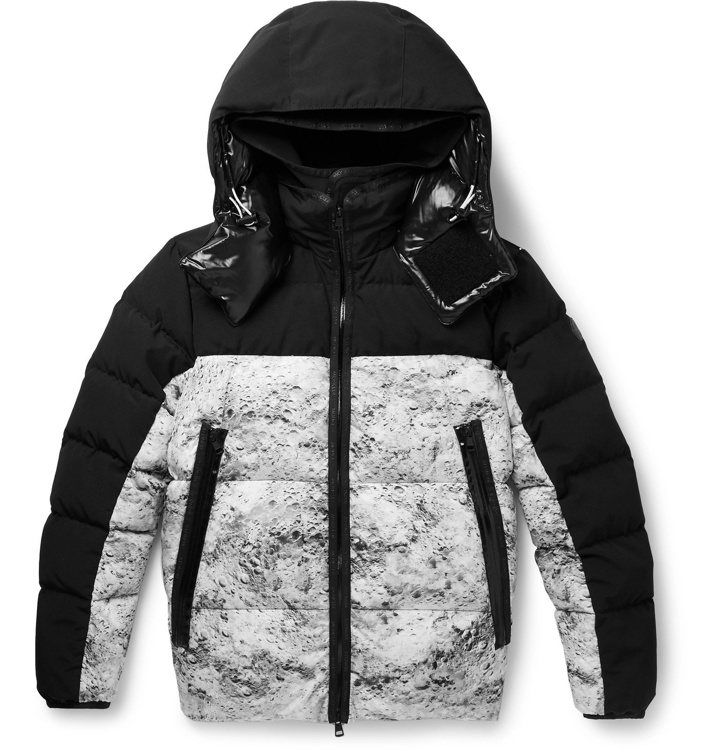 Photo: Moncler - Slim-Fit Printed Quilted Shell Hooded Down Jacket - Black