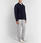 J.Crew - Cable-Knit Donegal Merino Wool-Blend Cardigan - Blue