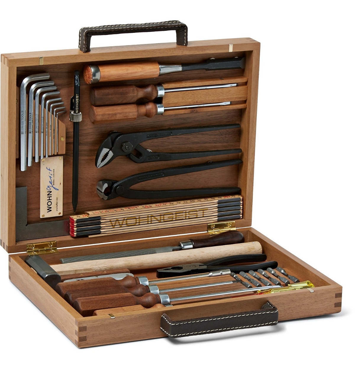 Photo: WohnGeist - 24-Piece Tool Kit in Wood Case - Brown