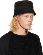Neil Barrett Black Embroidered Bucket Hat