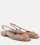 Valentino Garavani VLogo leather slingback flats