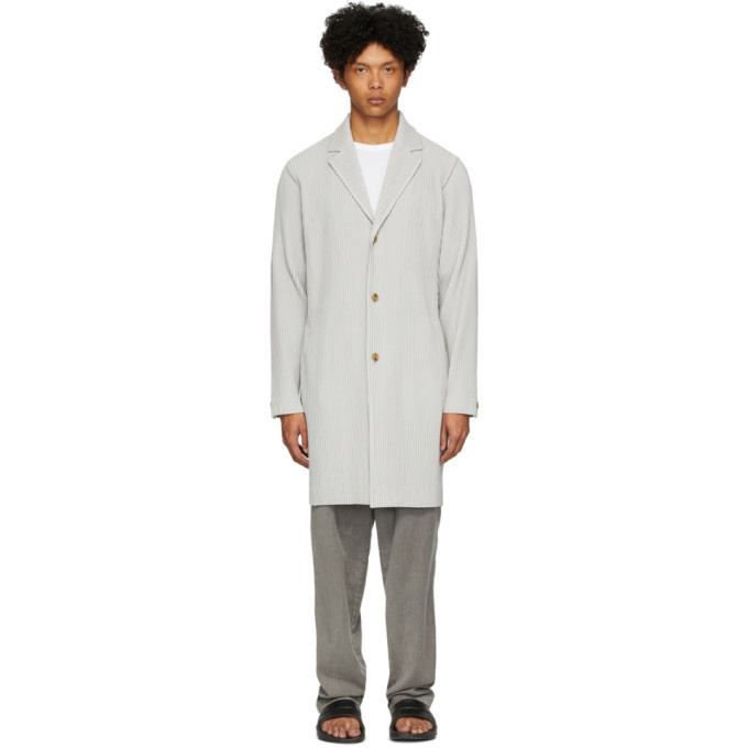 Photo: Homme Plisse Issey Miyake Grey Basics Coat