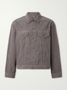 Kaptain Sunshine - T-3 Cropped Cotton-Corduroy Jacket - Gray