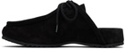 Dries Van Noten Black Suede Clogs