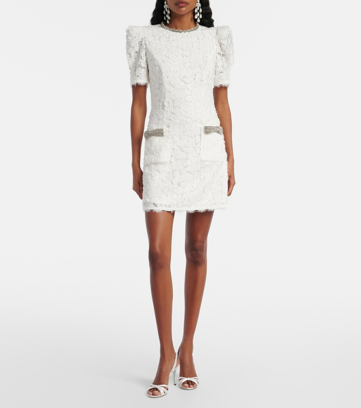 Rebecca Vallance Bridal Dillon embellished lace minidress